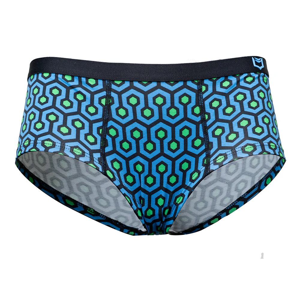 SHEATH Women's Bamboo Hexagon Cheeky Boyshorts - Image 4