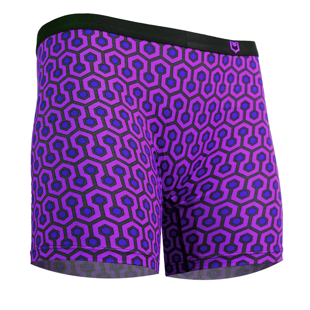SHEATH Women's Bamboo Hexagon Long Leg Boxer Brief - Image 11