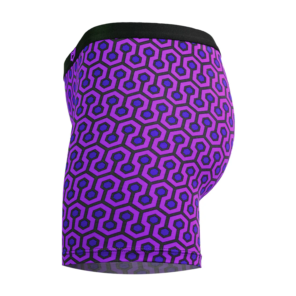 SHEATH Women's Bamboo Hexagon Long Leg Boxer Brief - Image 12