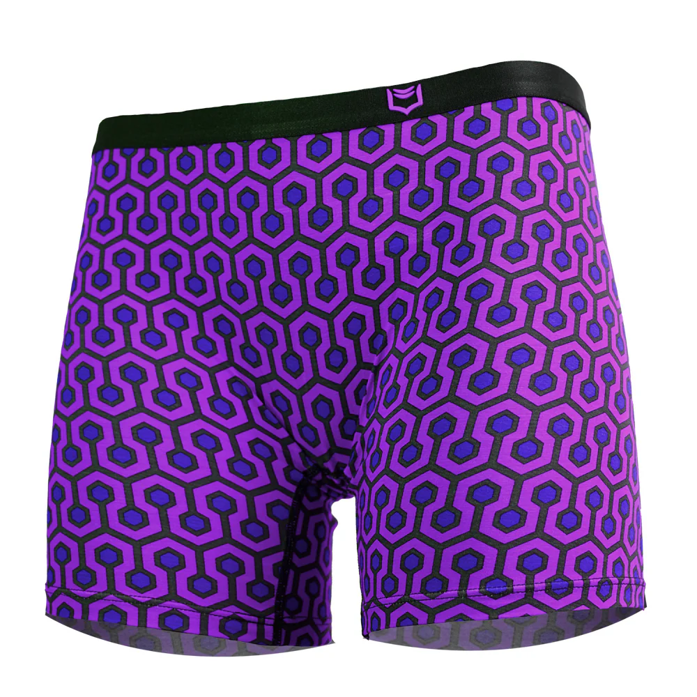 SHEATH Women's Bamboo Hexagon Long Leg Boxer Brief - Image 7